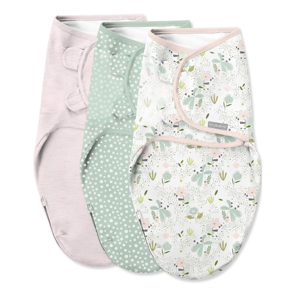 Set of 3 Baby Swaddle Wraps in Pastel Colors